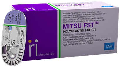 MITSU FST Шовний матеріал Поліглактін 910 USP 2-0 75 см 26 мм 3/8 кола зворотньо-ріжуча